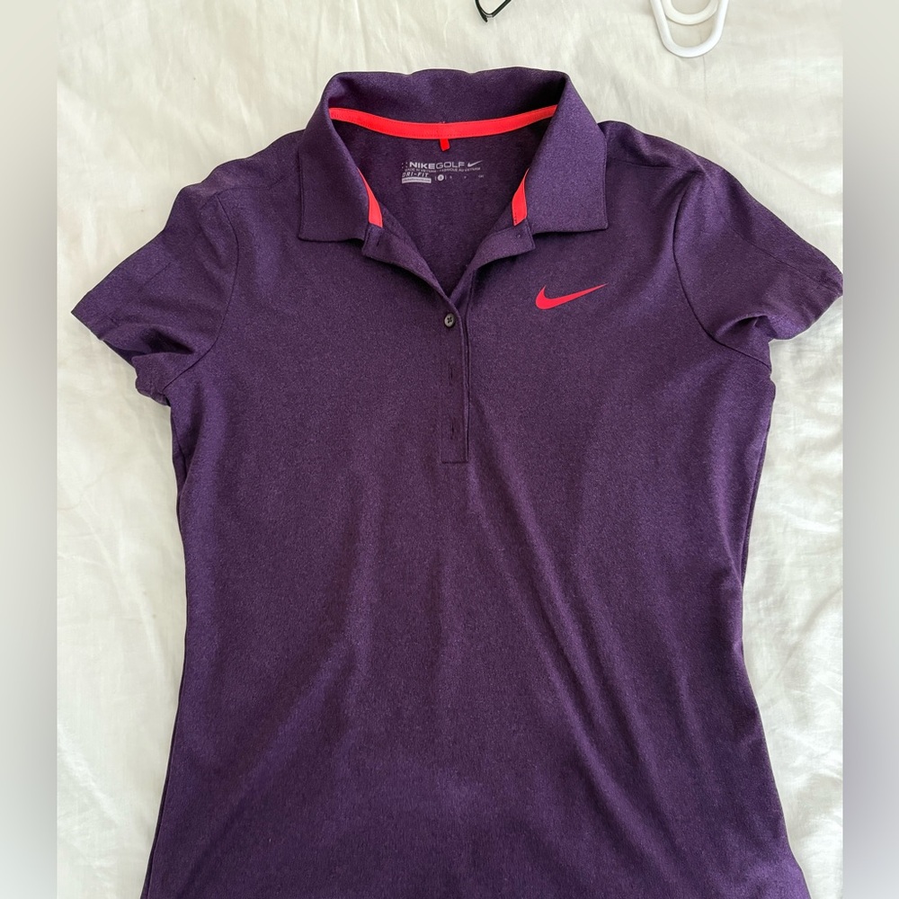 Nike Women's Purple Short Sleeve Polo